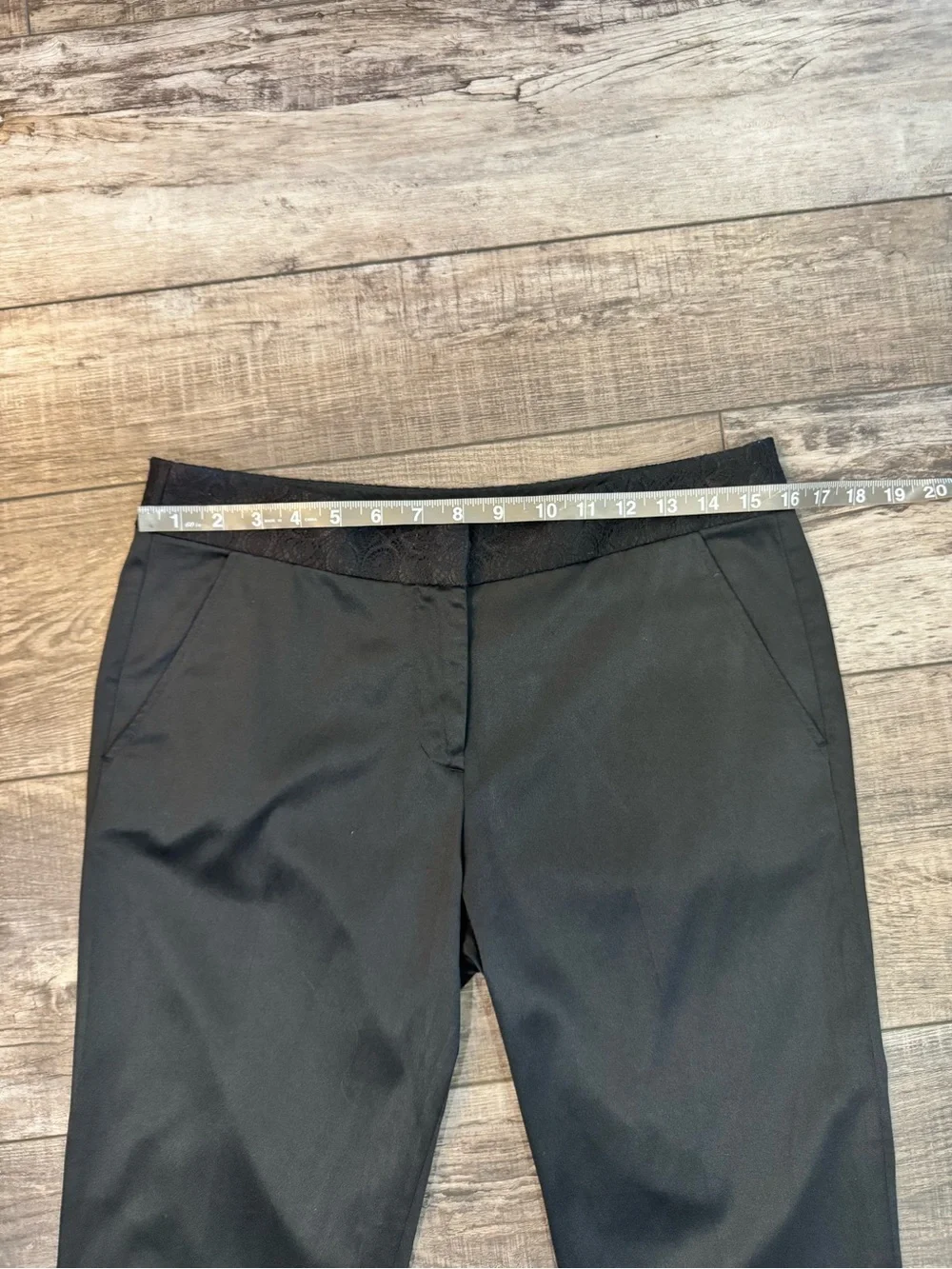 Tory Burch Satin Black Cropped Pants Size 6